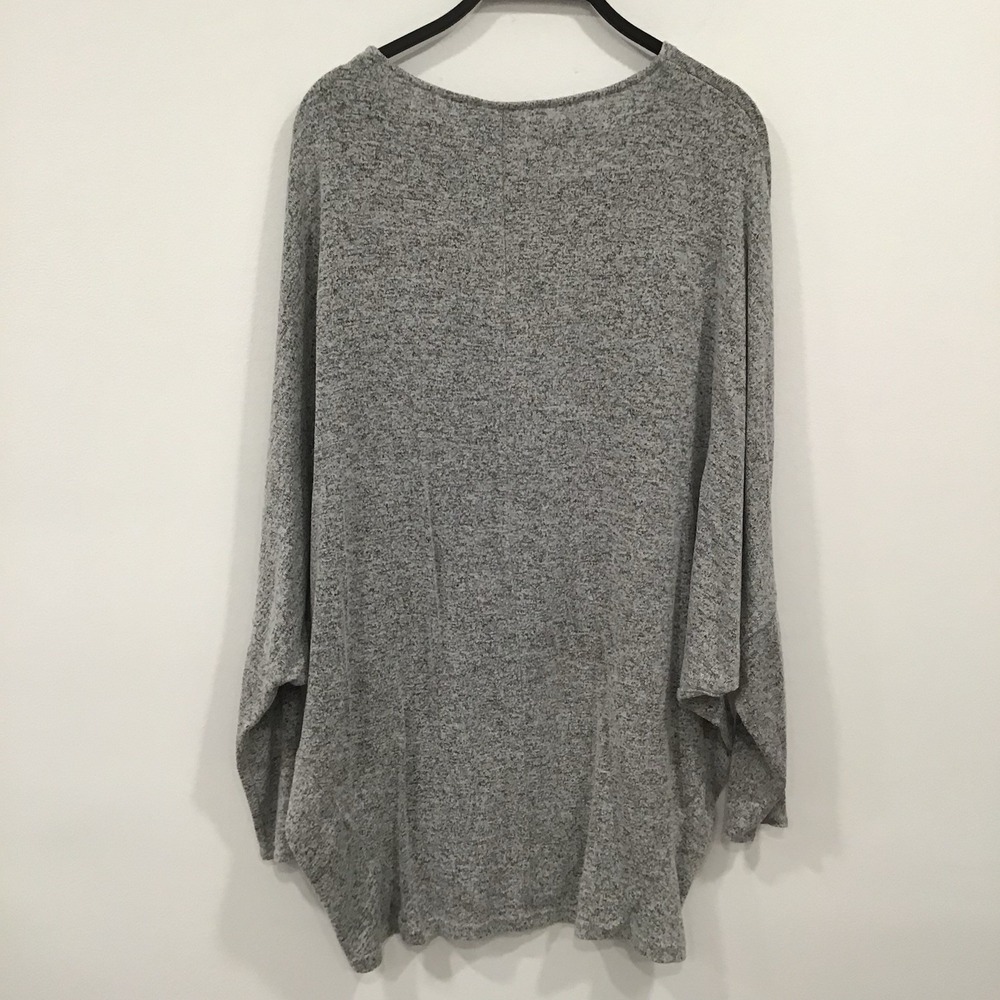 White House Black Market Top Marbled Black White Gray Medium Drop Waist Blouse - Picture 14 of 16
